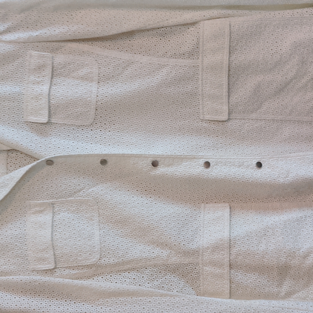 NWTs Elie Tahari Ivory Eyelet Cotton Andie Jacket size 12 - Picture 4 of 14